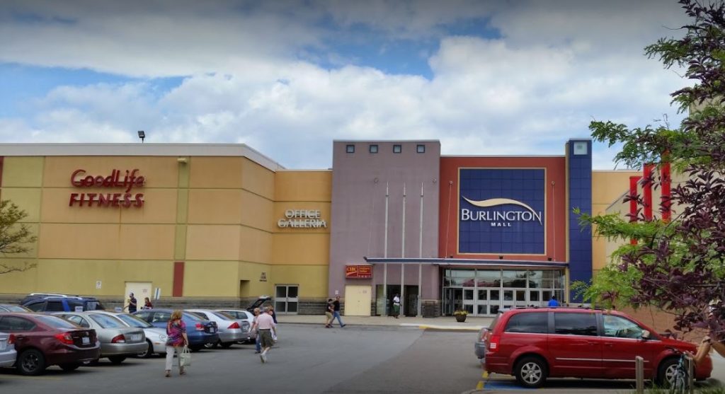 outside facade of the Burlington Mall building