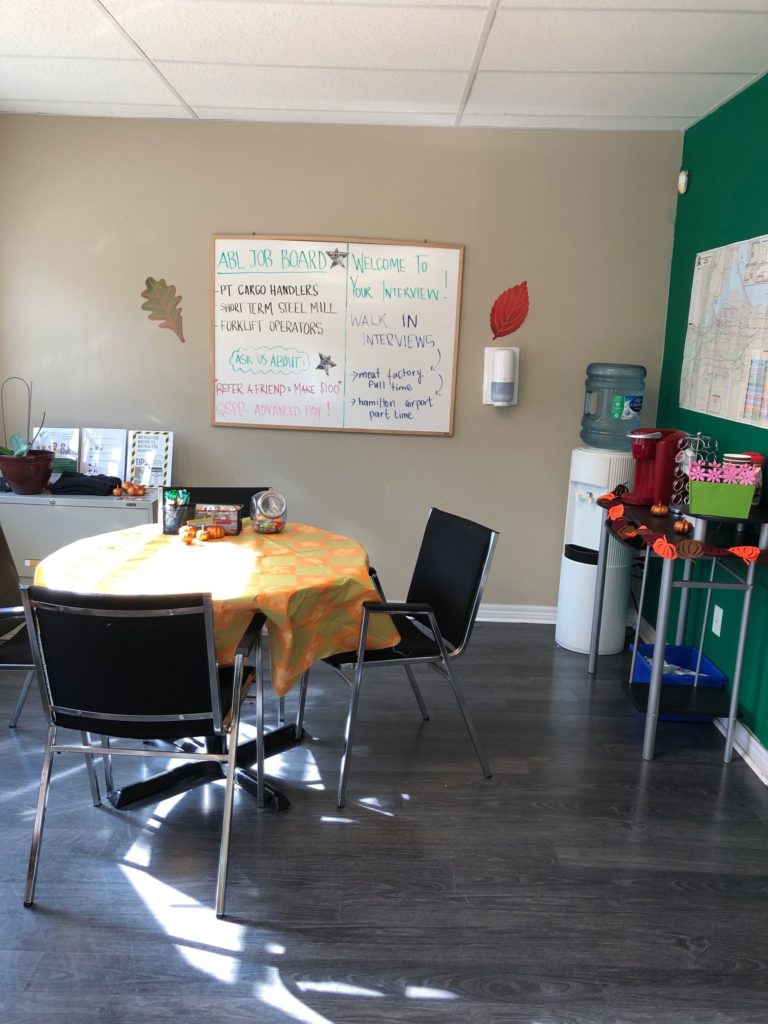 registration table at our Hamilton office