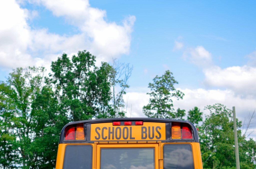 COVID-19 Safety for Back to School on Yellow School Bus