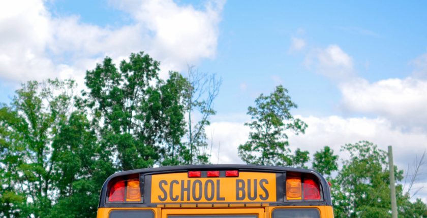 COVID-19 Safety for Back to School on Yellow School Bus