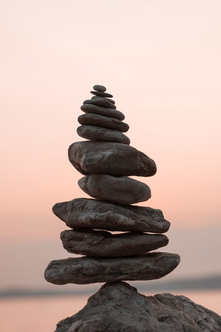 stack of stones balancing on each other