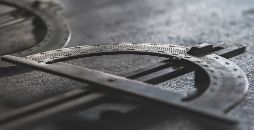 close shot of calipers and protractors