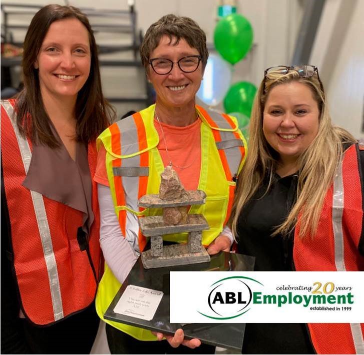 2021 award recipient Becky and ABL staff