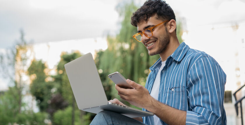 Student working