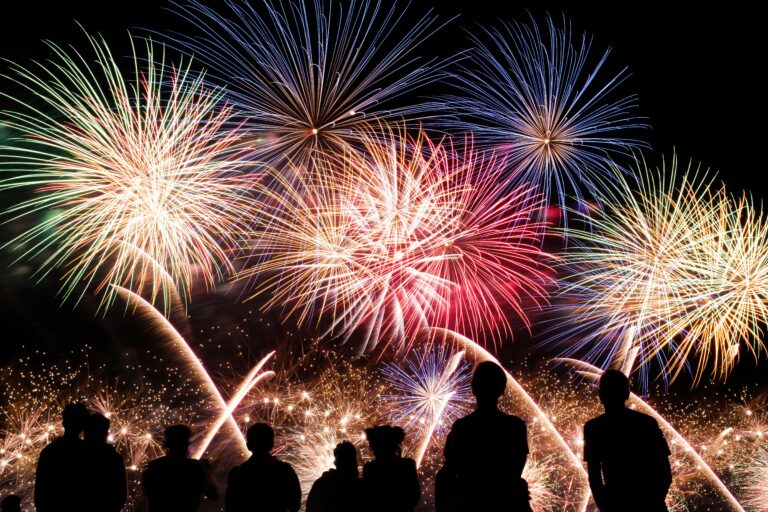 Fireworks at night